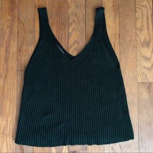 Forest green knit top